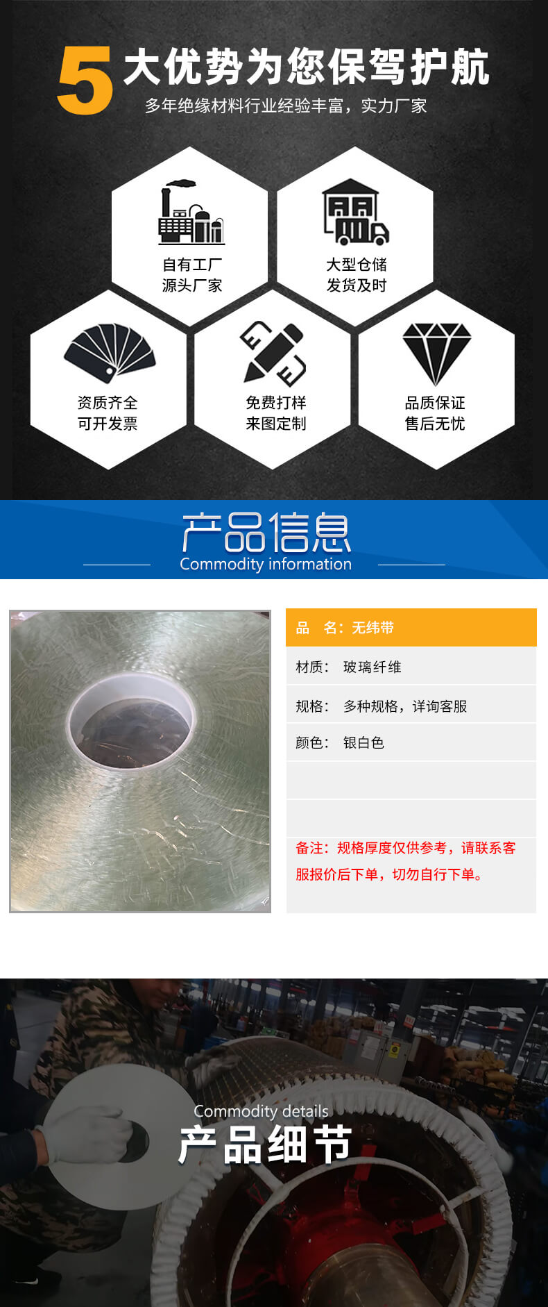 2851H級網狀無緯帶